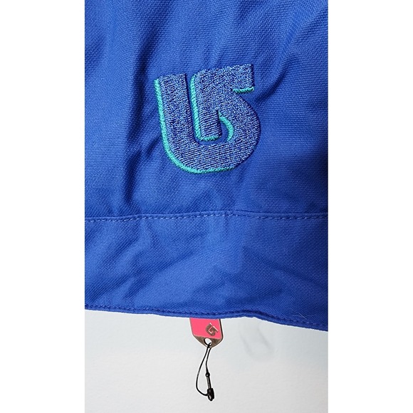 Burton Girls Lynx JK Ski Snowboard Jacket Royal Blue Plaid Lined Size L 14-16 - Picture 2 of 16